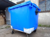 Ремонт треснувшего, лопнувшего пластикового контейнера для сбора ТБО